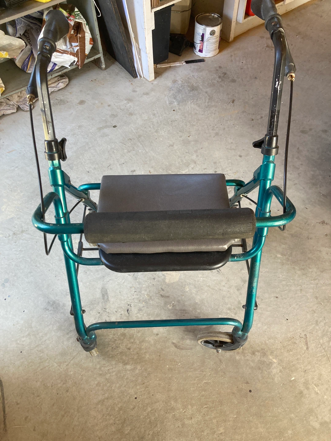Teal 3-Wheel Walker with Seat - photo 2