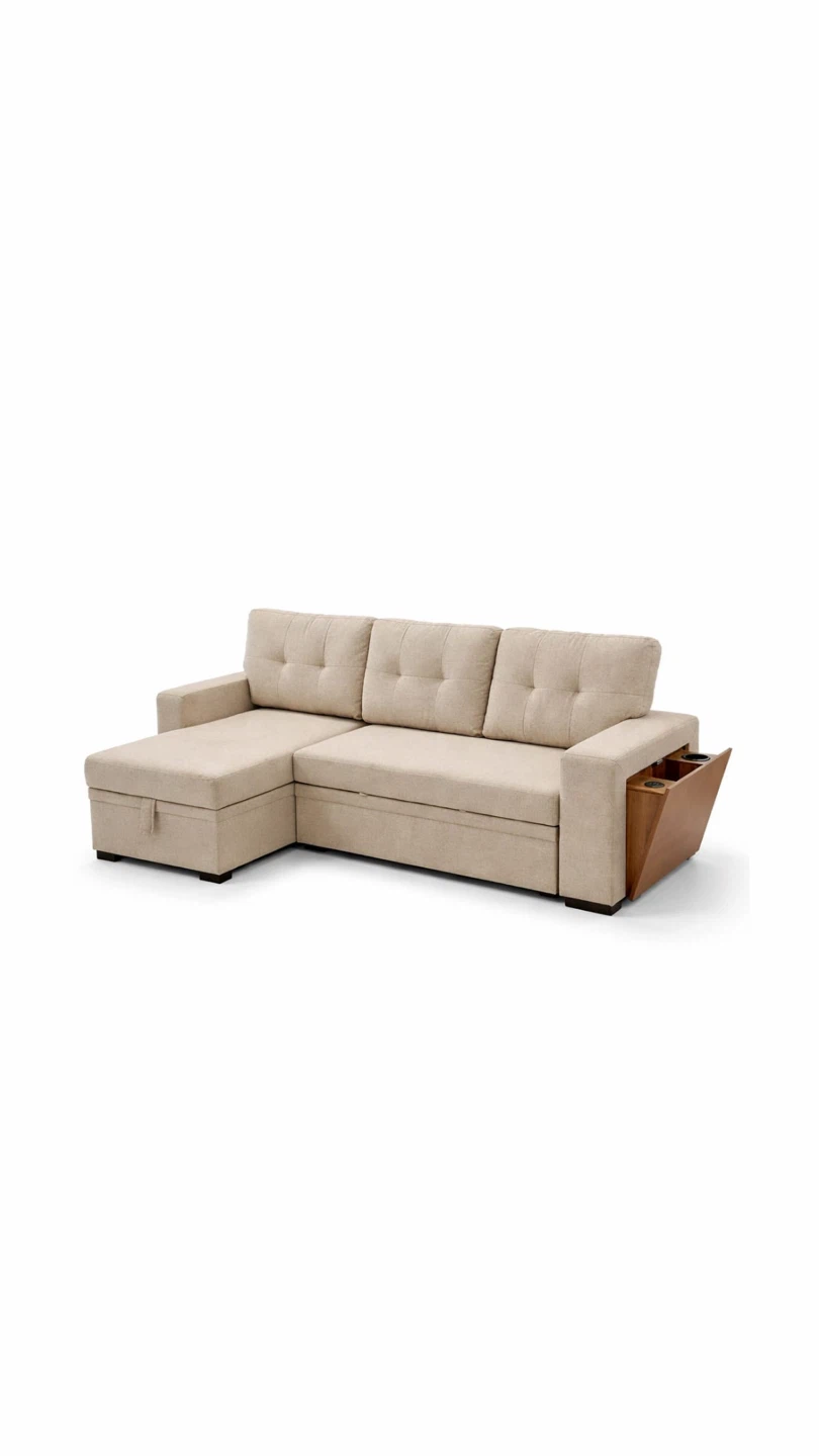 Sleeper sofa with storage