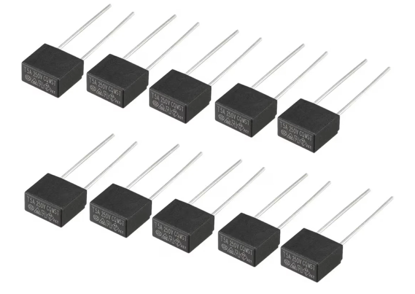10x T5A 250V Slow Blow Fuses