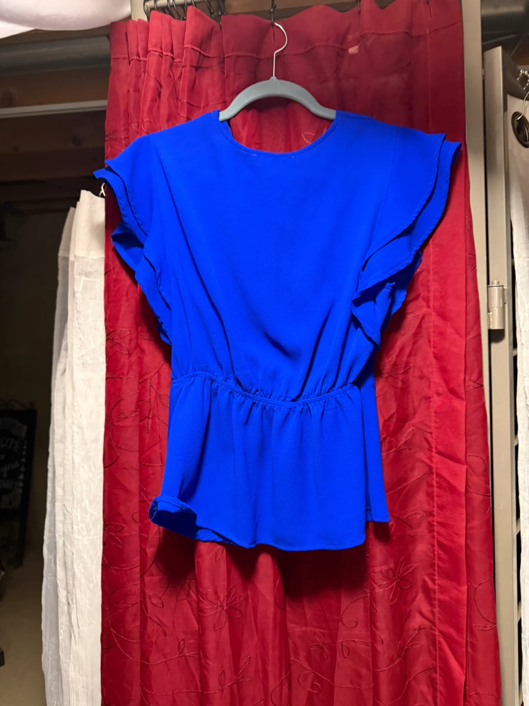 Monteau Los Angeles Blue Wrap Top - Size L - photo 5