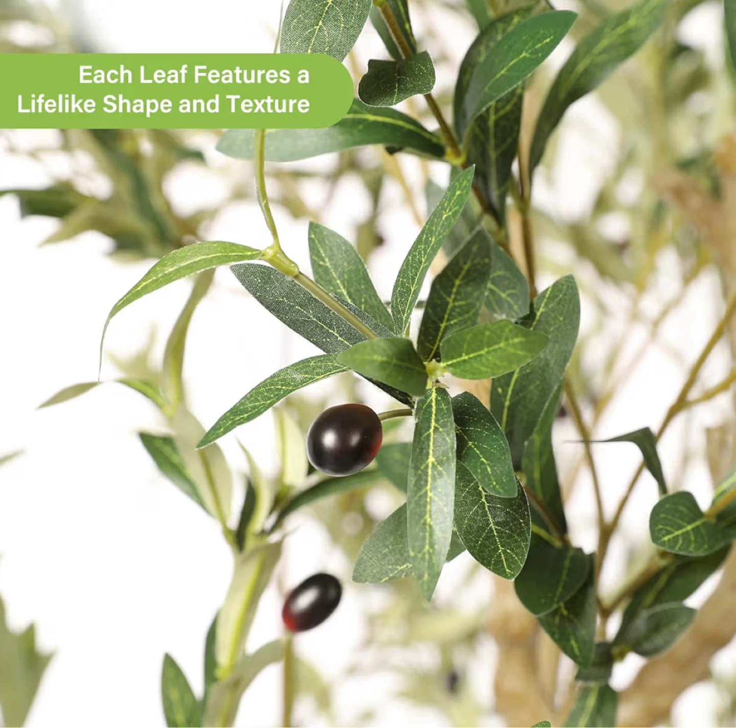 7ft Artificial Olive Tree - photo 4