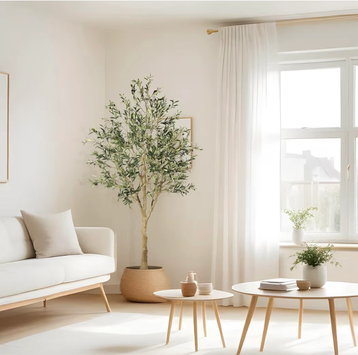 7ft Artificial Olive Tree - photo 3