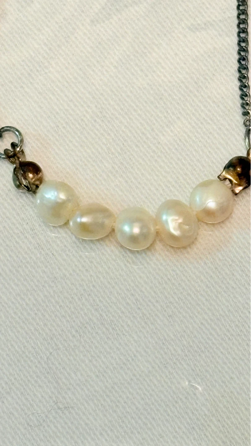 Shabby-chic synthetic waterPearl Choker Necklace - photo 3
