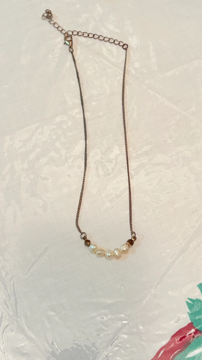 Shabby-chic synthetic waterPearl Choker Necklace - photo 2