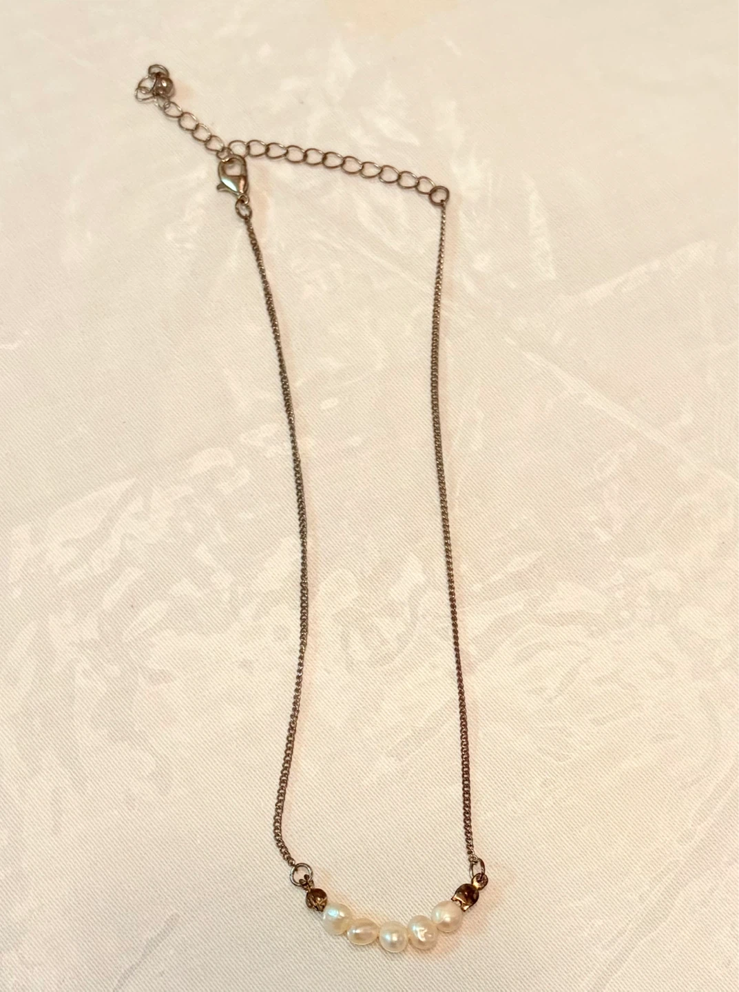Shabby-chic synthetic waterPearl Choker Necklace