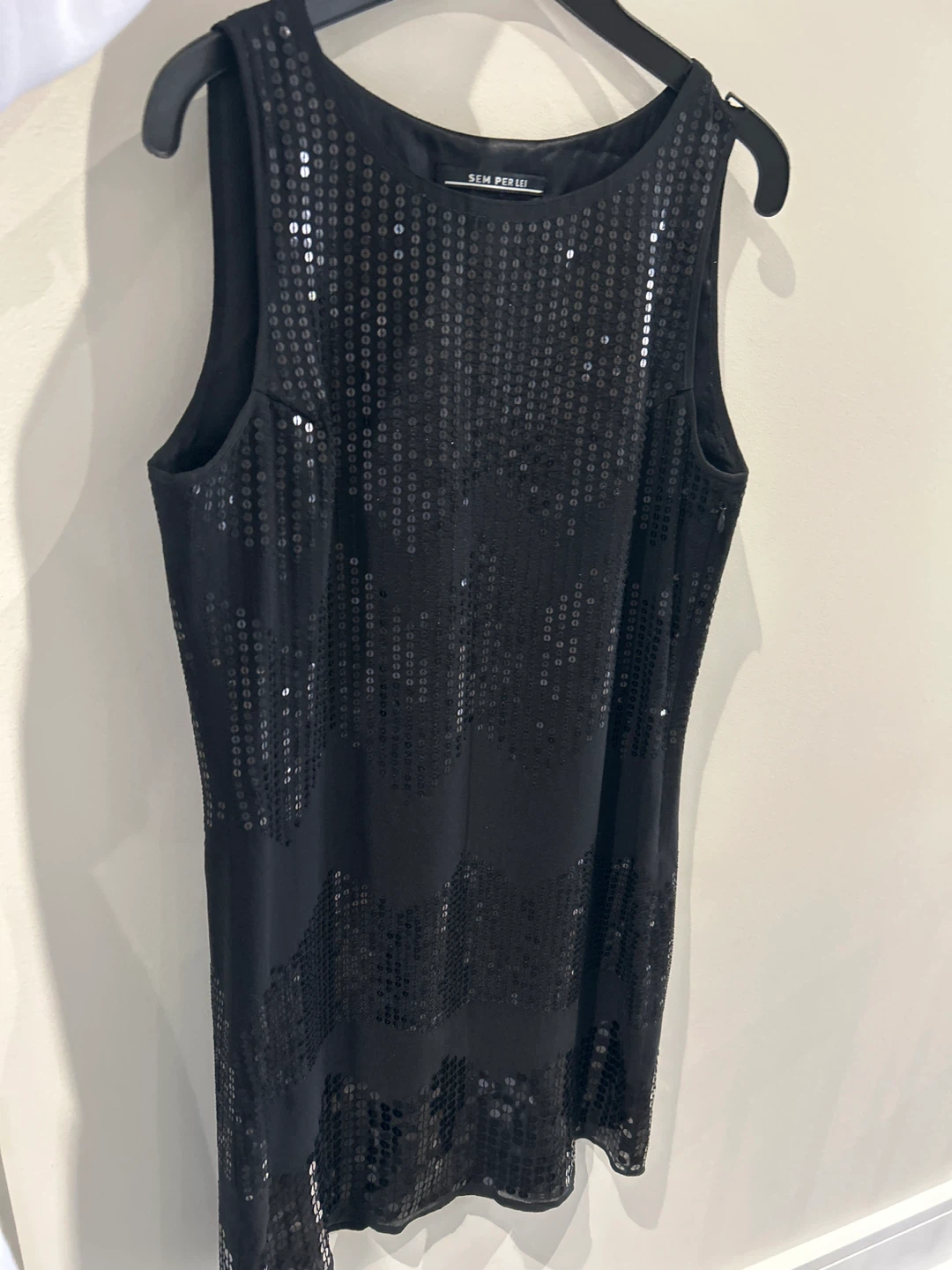Black Sequin Sleeveless Dress