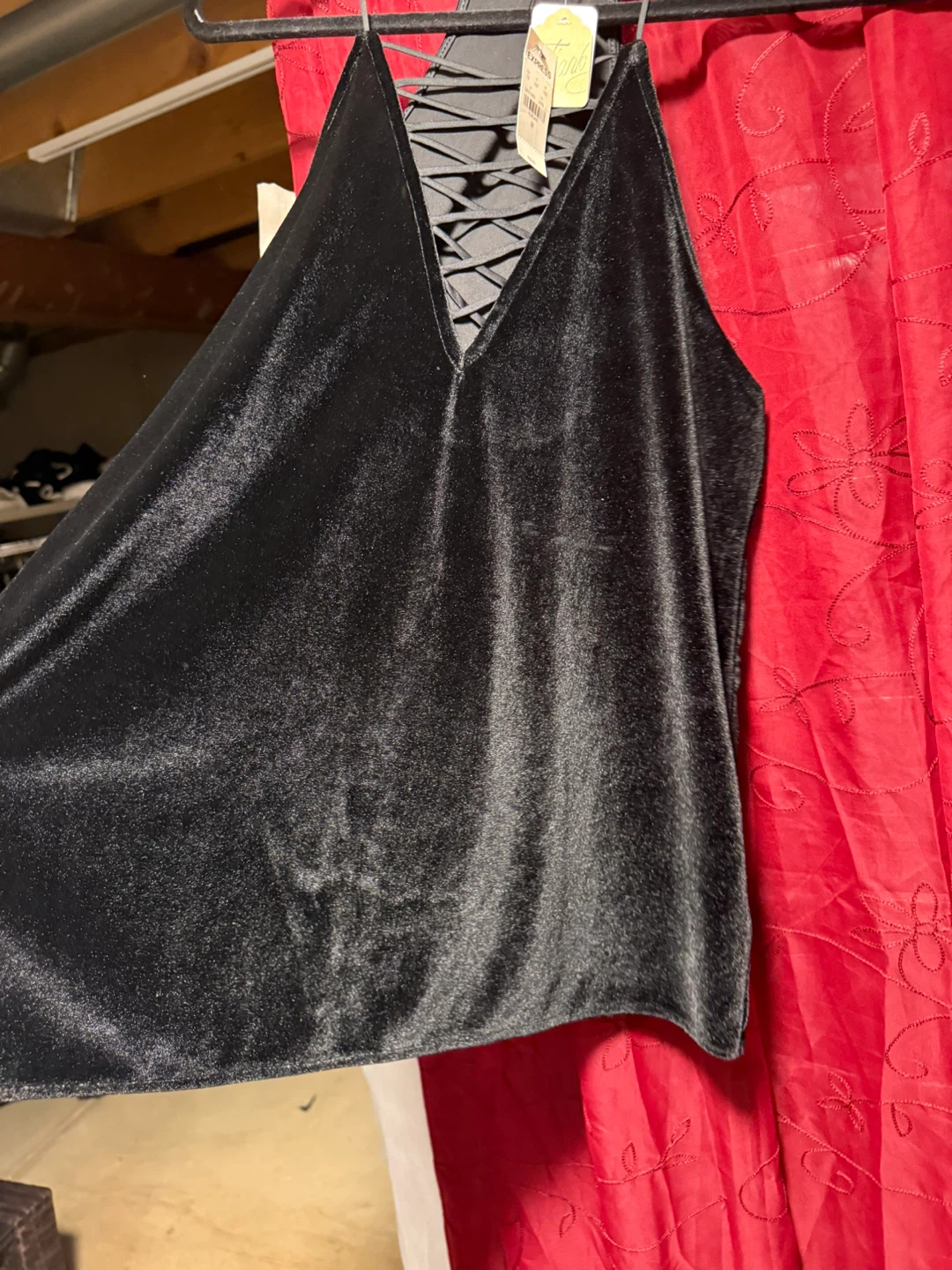 Express Black Velvet Cami Top - Size M - photo 3
