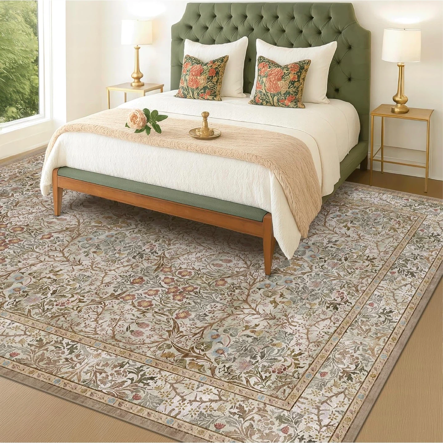 Floral Area Rug - 84" x 120" - photo 5