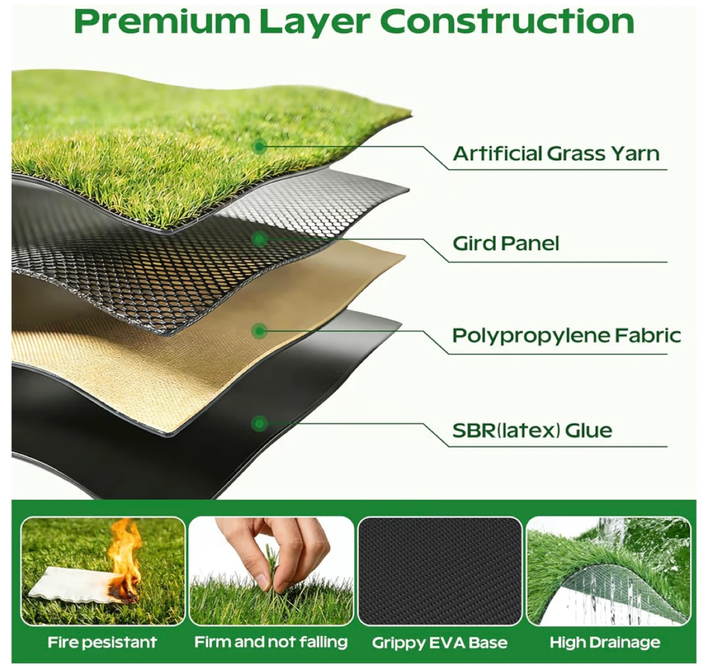 Golf Practice Mat 6 x 4 ft Dual Turf - photo 5