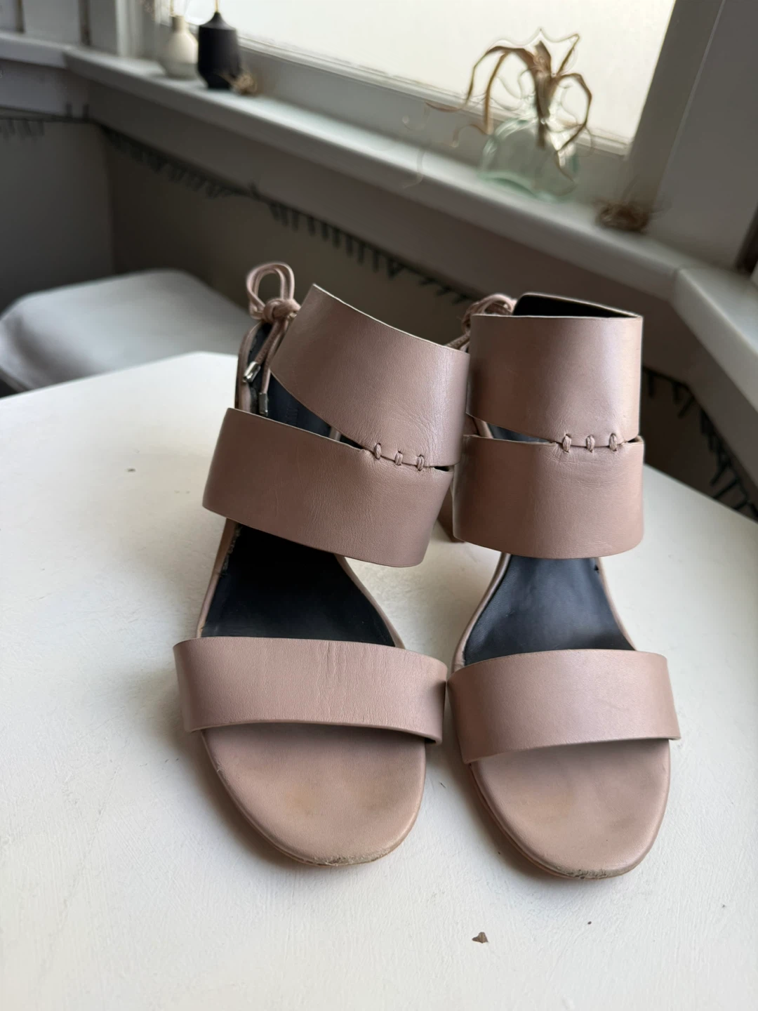 Rebecca Minkoff Beige Chunky Heels sz 9 - photo 3