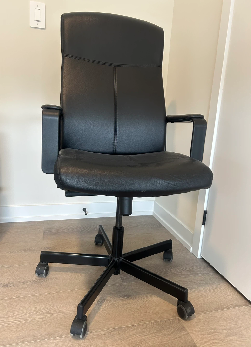 IKEA Black Office Chair with Wheels