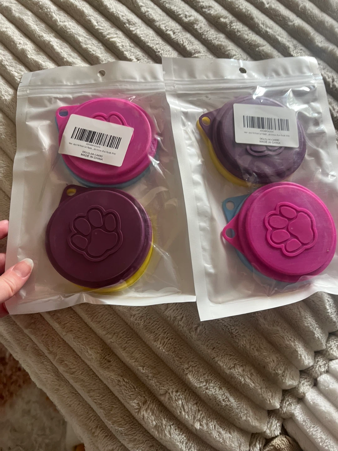 Large Pet Food Can Lids Pack of 4