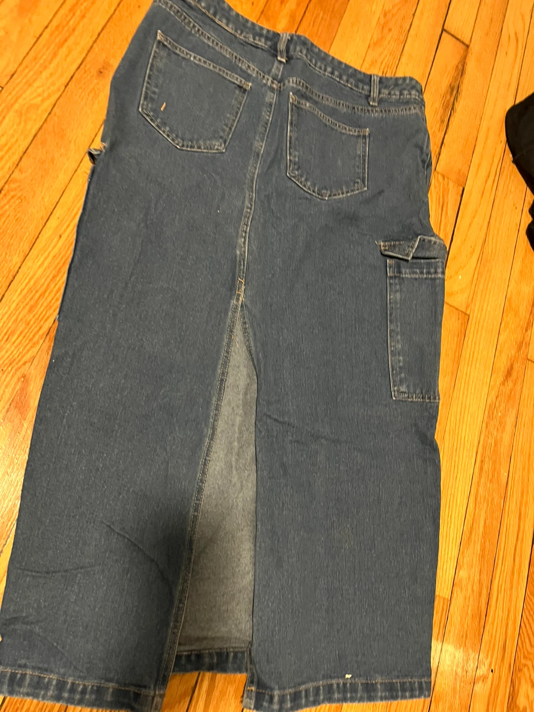 Refuge Denim Cargo Midi Skirt Size L - photo 3