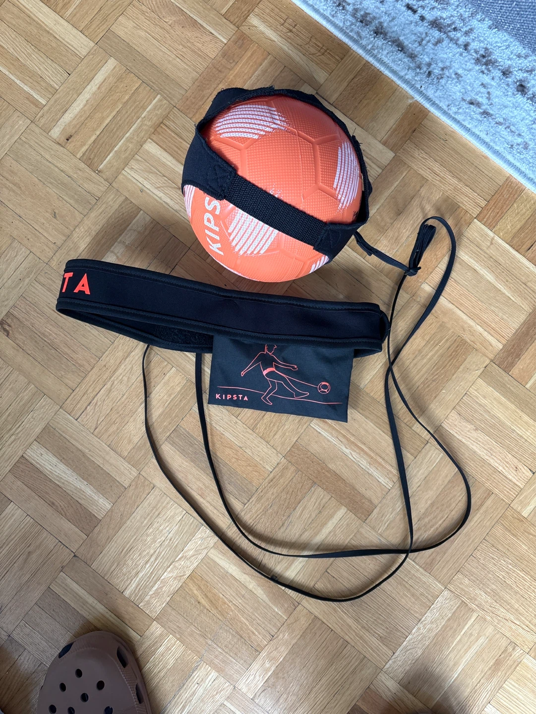 Kipsta Orange Soccer Ball with Training Belt