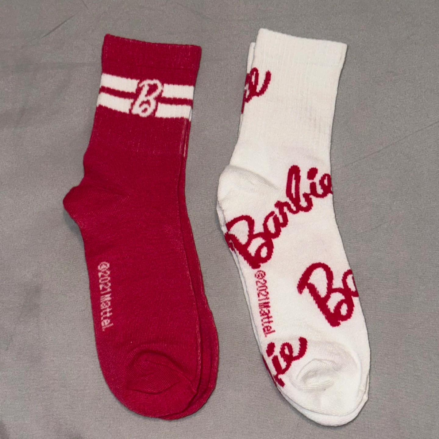 Barbie Socks - Pink & White