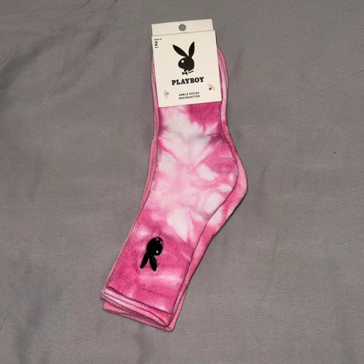 2 Pc Playboy Ankle Socks