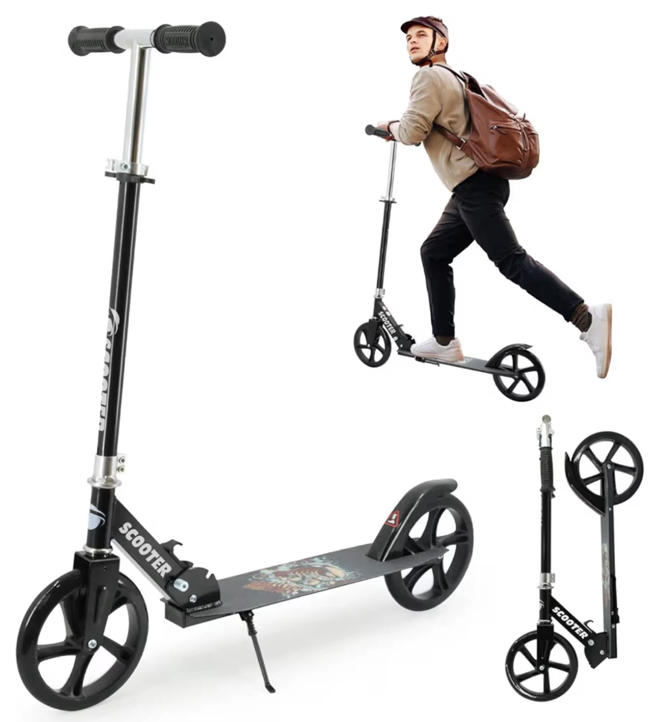Scooter for Kids and Teens - Adjustable Height, 240 lbs Max Load