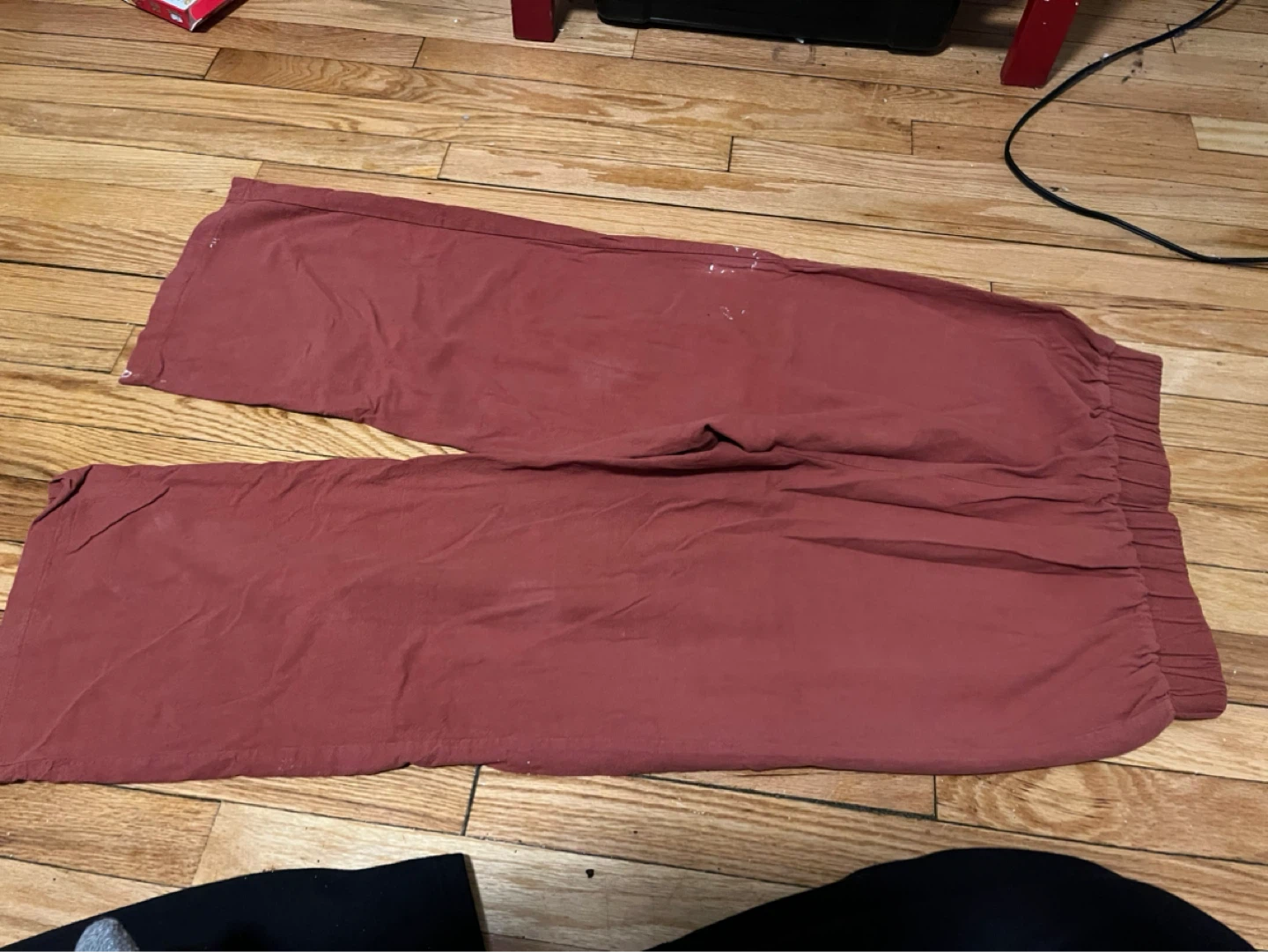 Rust coloured wide-leg pants - photo 2