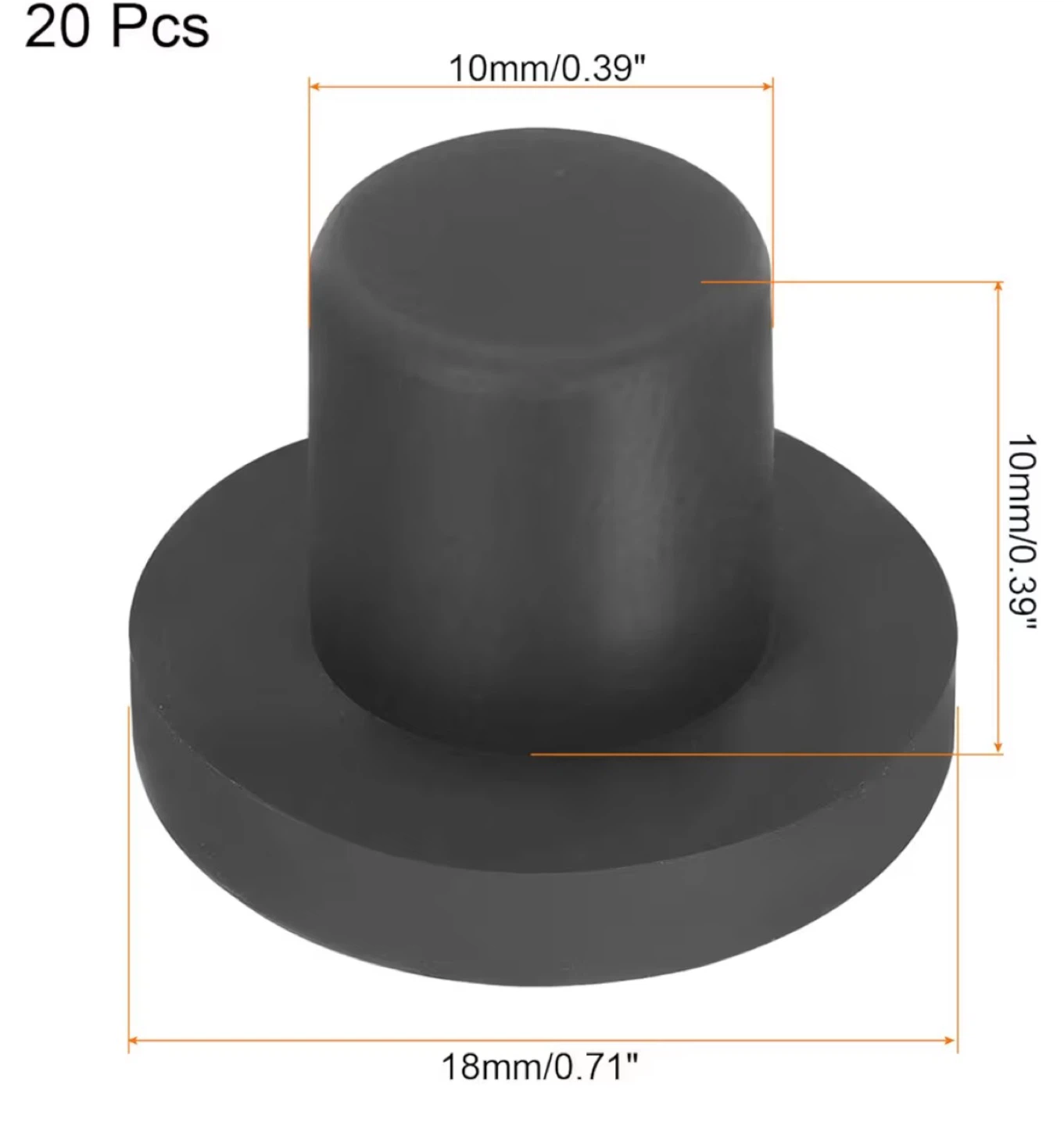 20 Pcs Silicone Rubber Stopper Plugs - photo 3