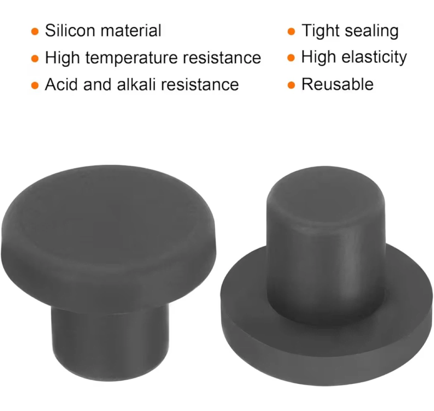 20 Pcs Silicone Rubber Stopper Plugs