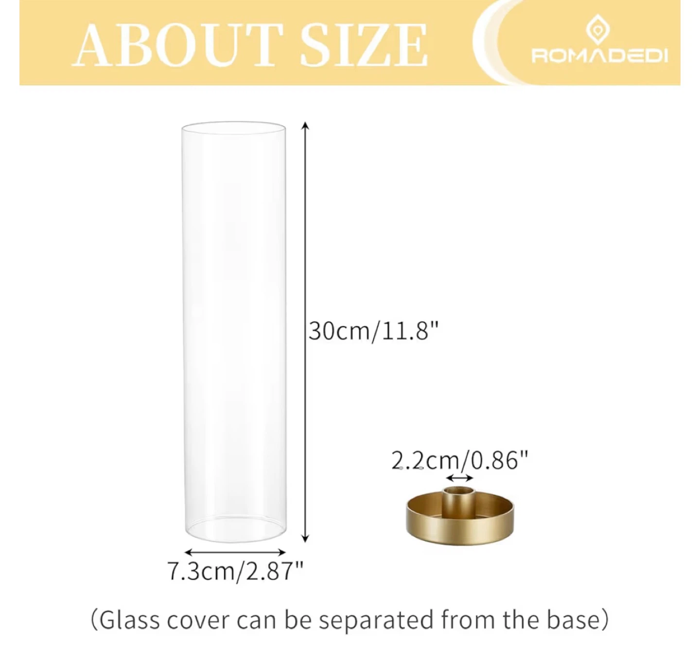 ROM DEDI Glass & Metal Candle Holder Set - photo 2