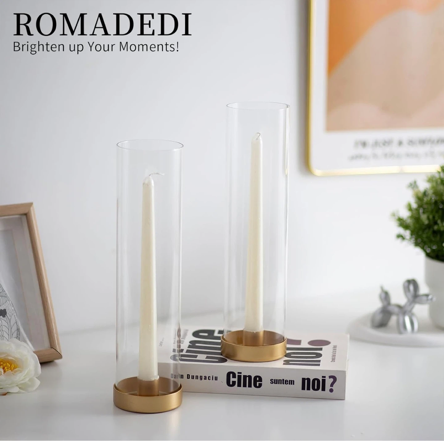 ROM DEDI Glass & Metal Candle Holder Set - photo 4