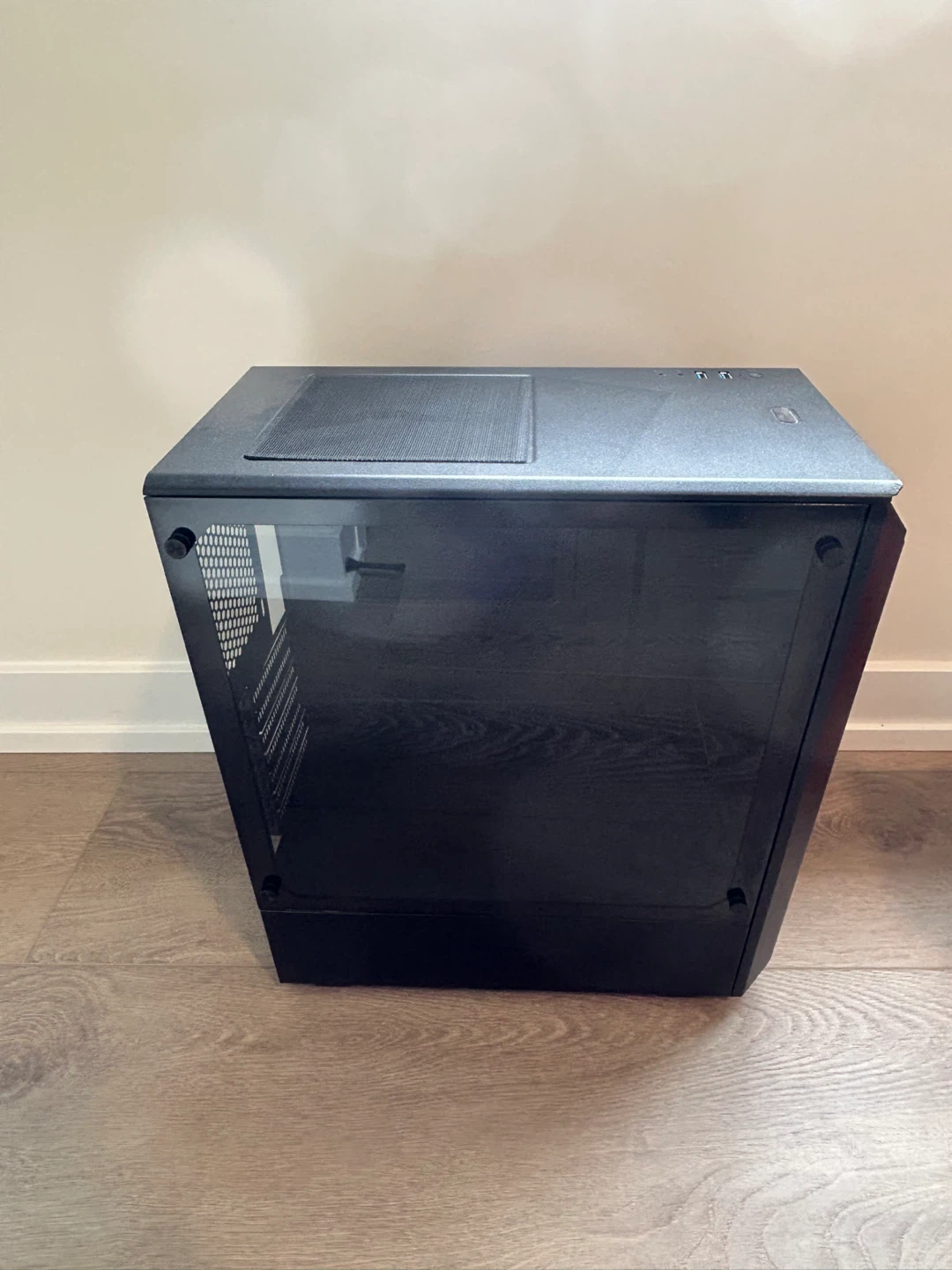 Black ATX PC Case with Tempered Glass Side Panel - photo 2