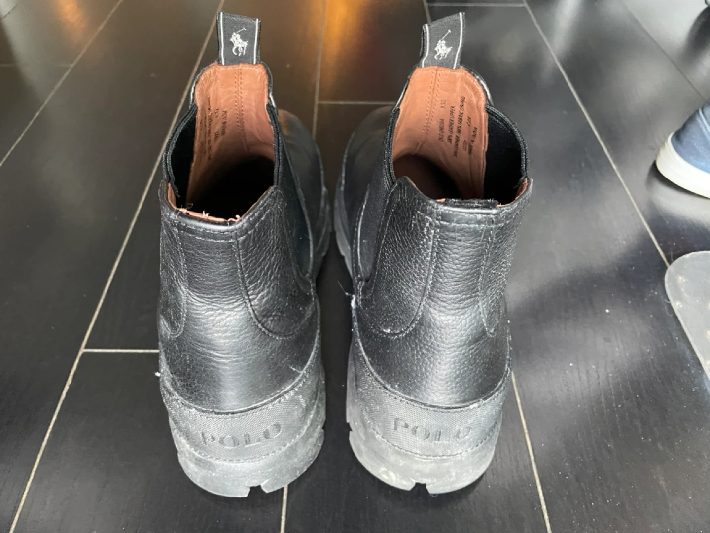 Polo Ralph Lauren Black Leather Chelsea Boots - photo 2