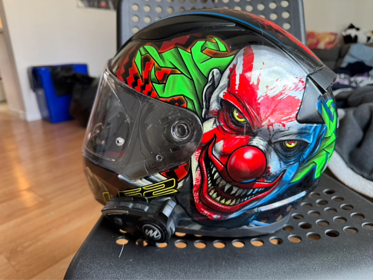 LS2 Rapid Motorcycle Helmet - Clown Design