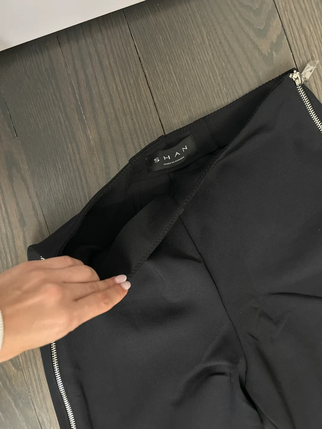 Shan Black Pants with Zipper Detail - photo 3