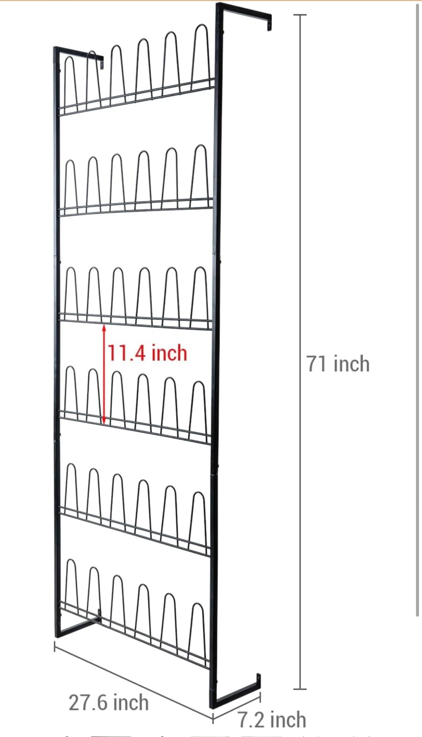 6-Tier Over-the-Door Shoe Rack - photo 3