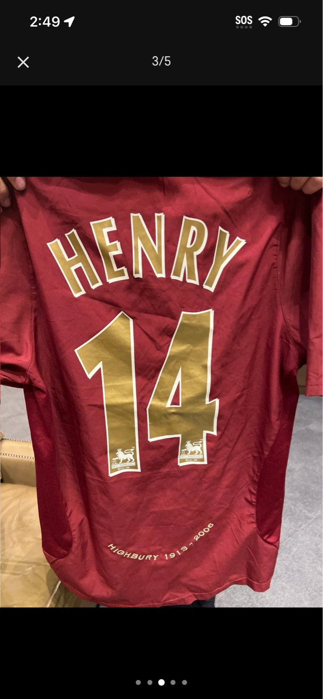 Arsenal Highbury 1913-2006 Henry 14 Football Jersey - photo 3