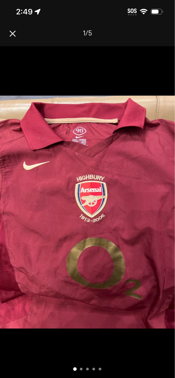 Arsenal Highbury 1913-2006 Henry 14 Football Jersey