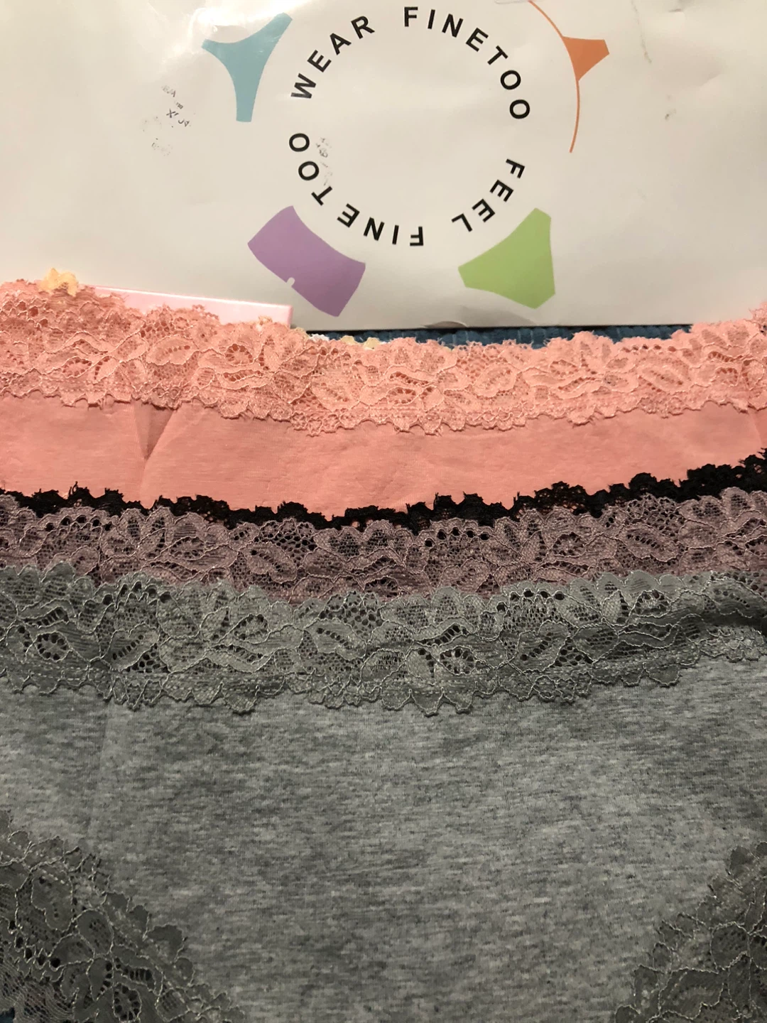 FINETOO Women's Lace Briefs - 6 Pack (white,Grey, Black, Coral)