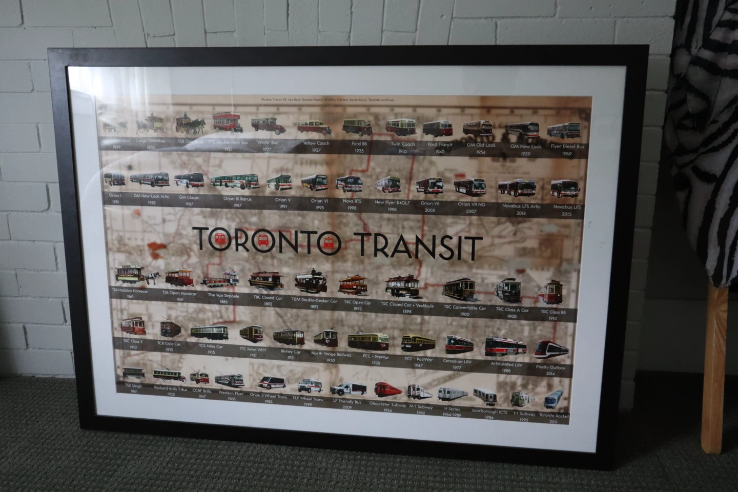 Toronto Transit Historical Vehicles Framed Print