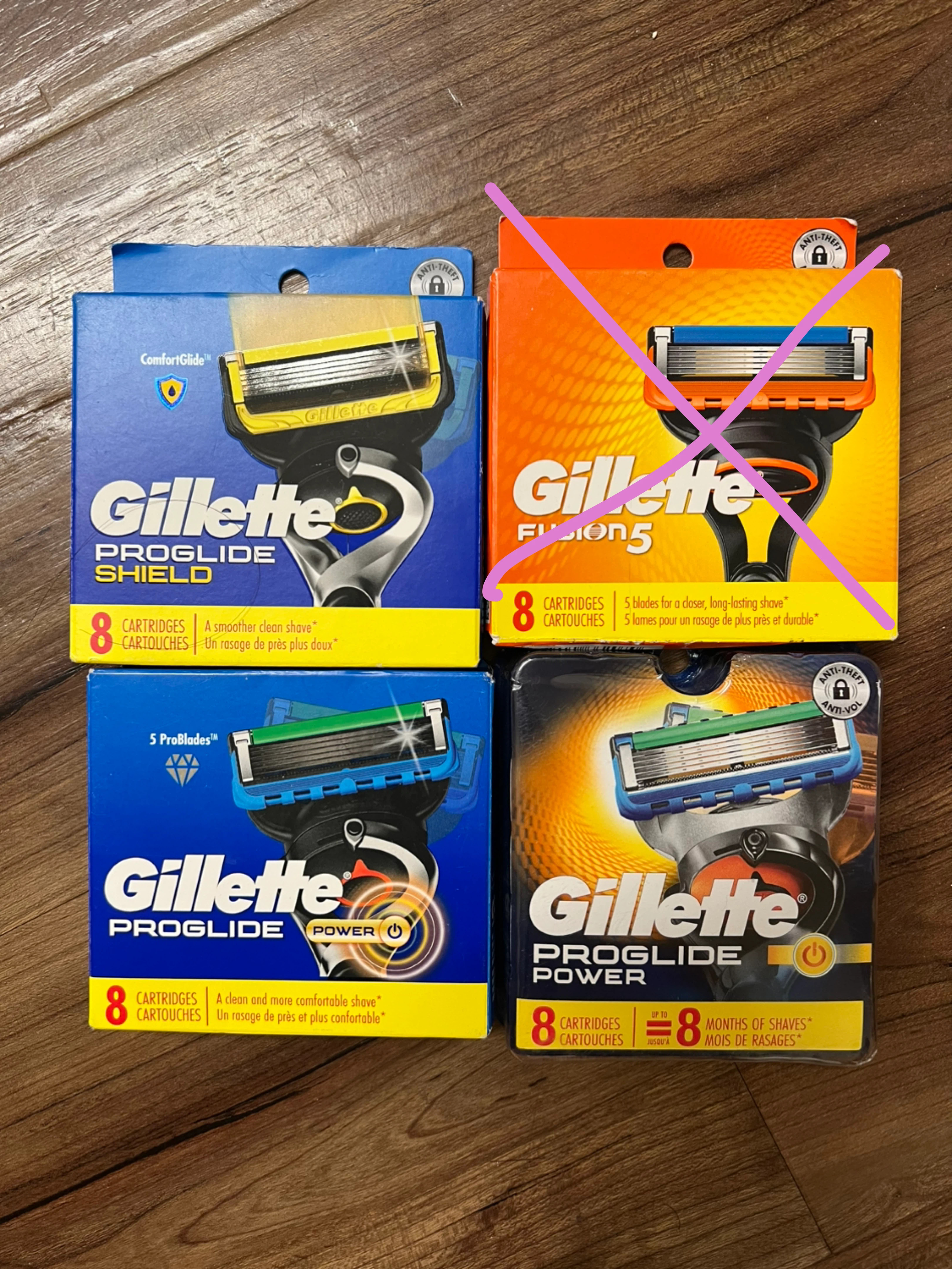 Gillette ProGlide Shield & Fusion 5 Razor Cartridges