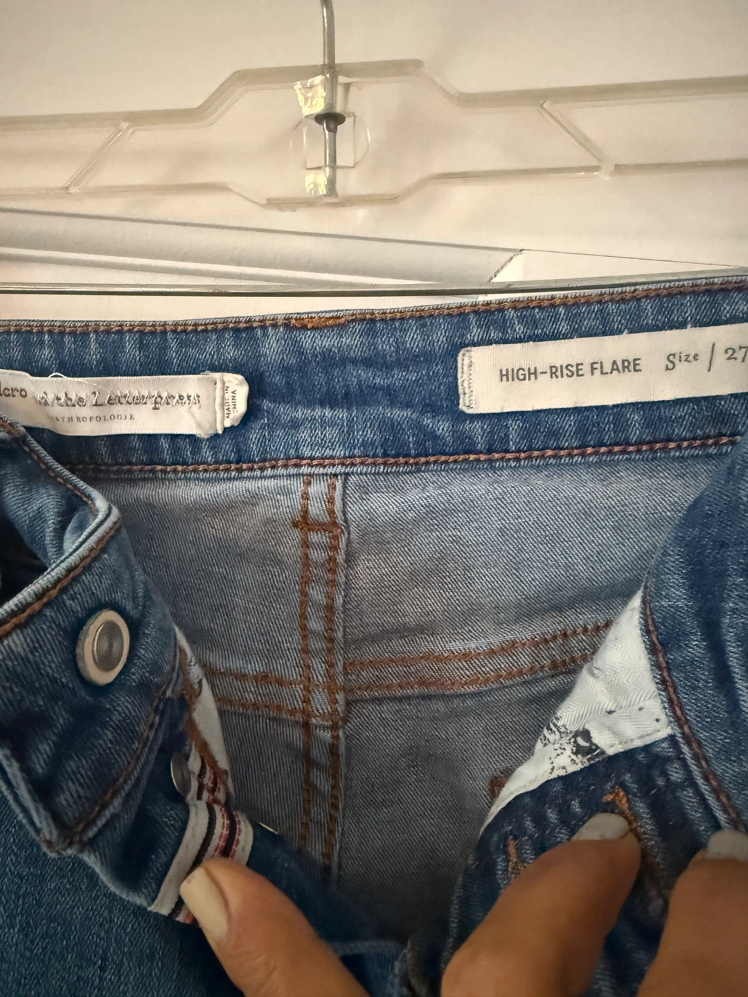 Pilcro & The Letterpress High Rise Flare Jeans Size 27 - photo 3