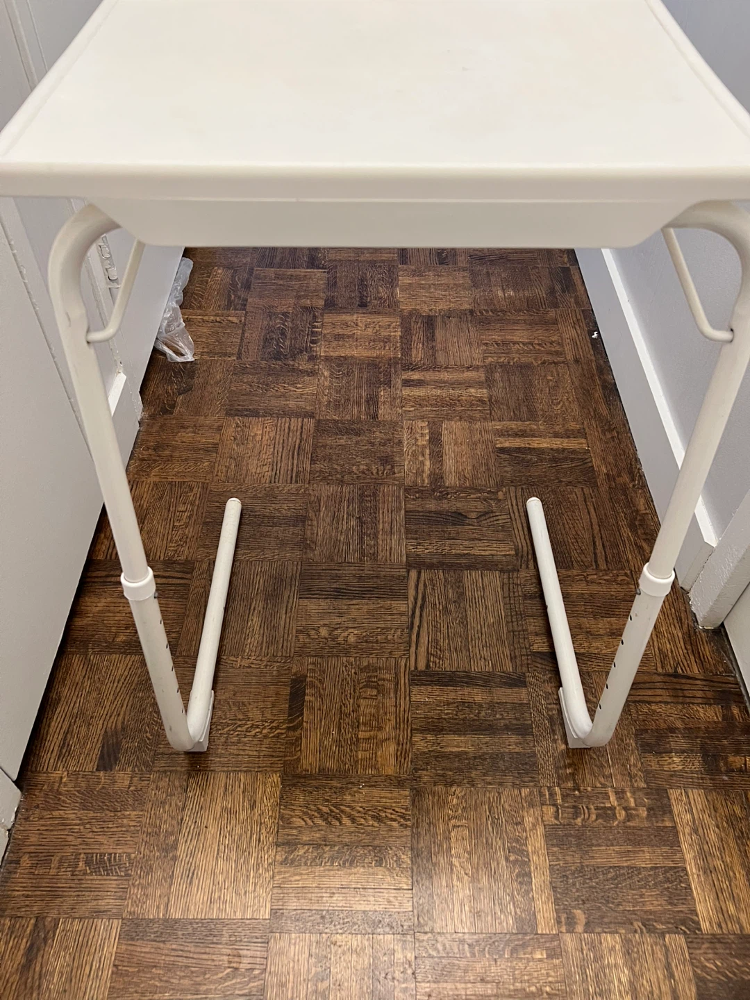 White Adjustable Height TV Tray Table - photo 3