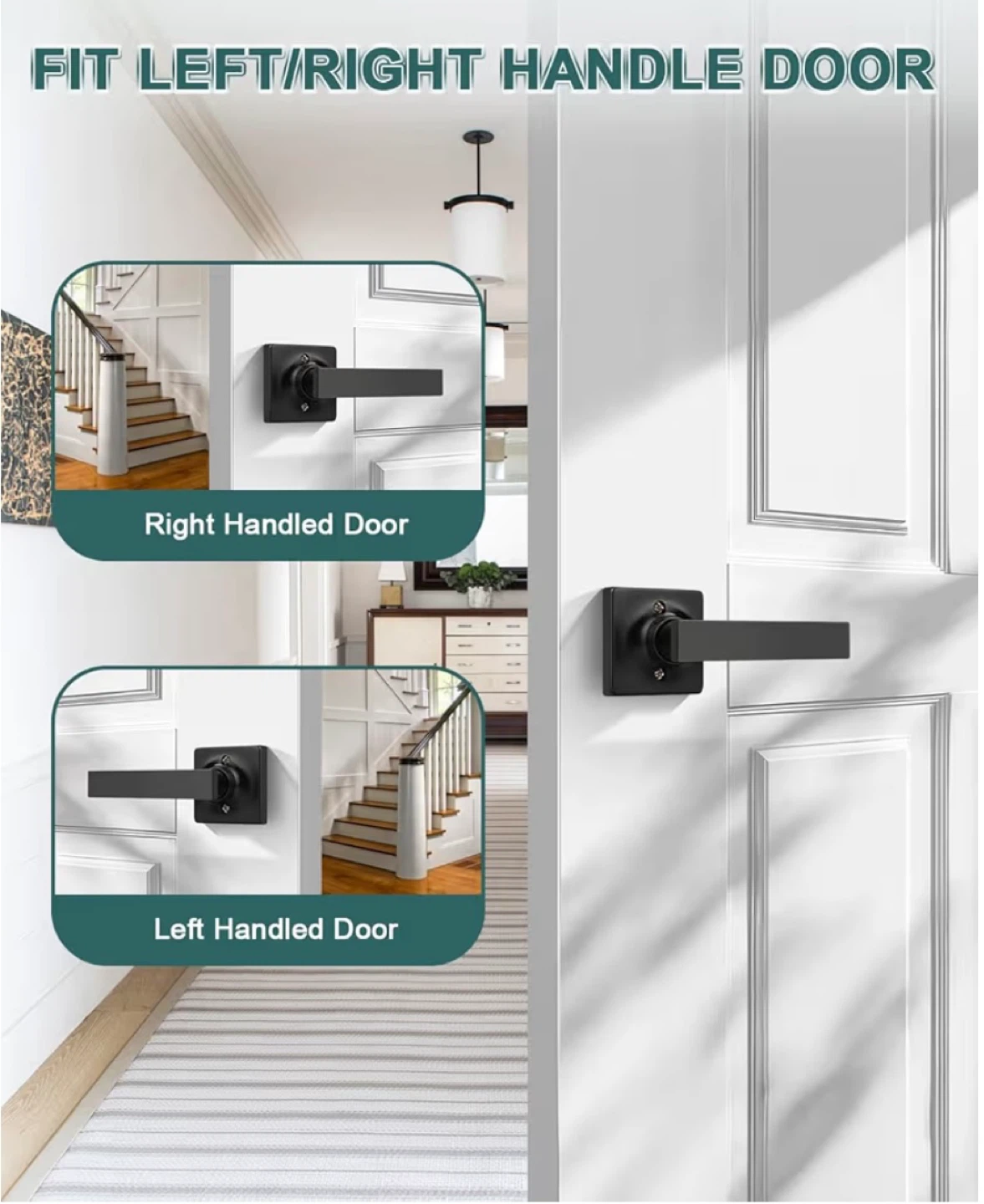 10 Pack Matte Black Dummy Door Handle Levers - photo 5