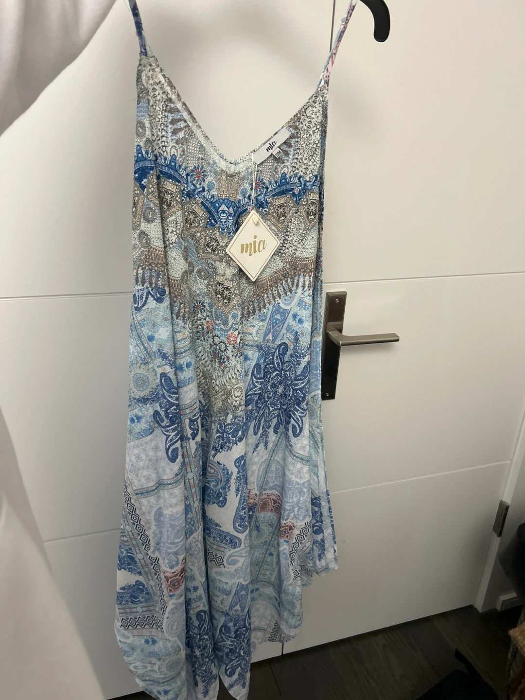 Mia Blue Paisley Print Maxi Dress S/M