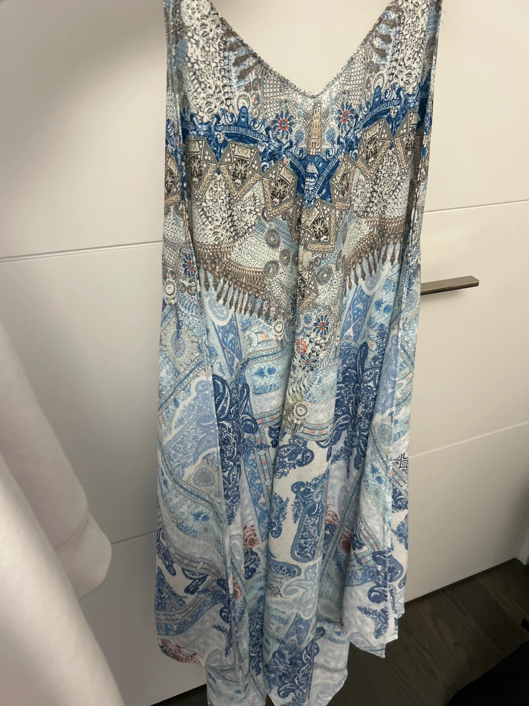 Mia Blue Paisley Print Maxi Dress S/M - photo 3