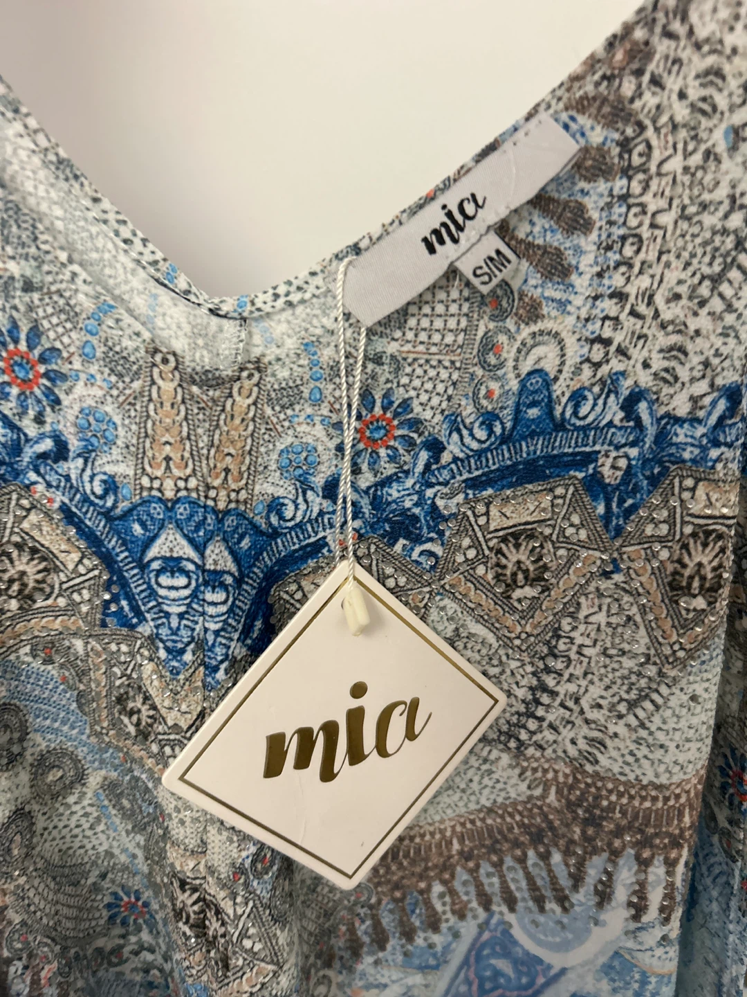 Mia Blue Paisley Print Maxi Dress S/M - photo 2