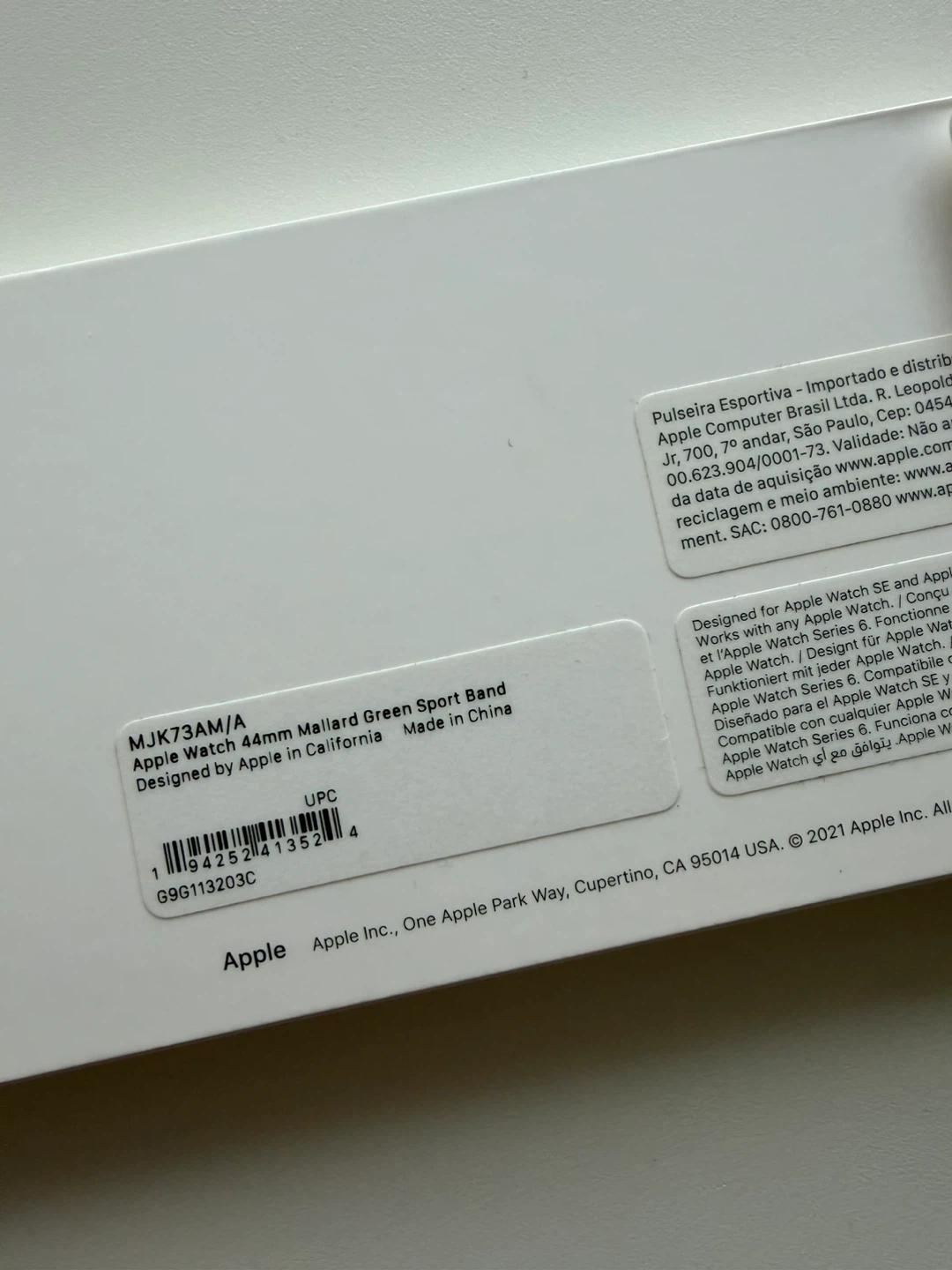 Apple Watch 44mm Mallard Green Sport Band – Brand New - photo 2