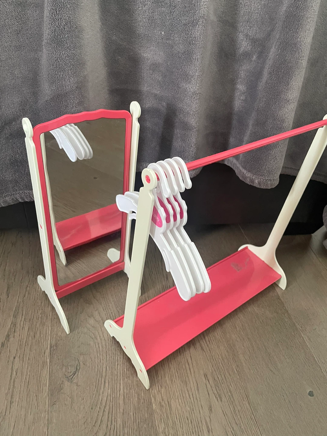 Newberry Kids Play Wardrobe Rack with Mirror and Hangers