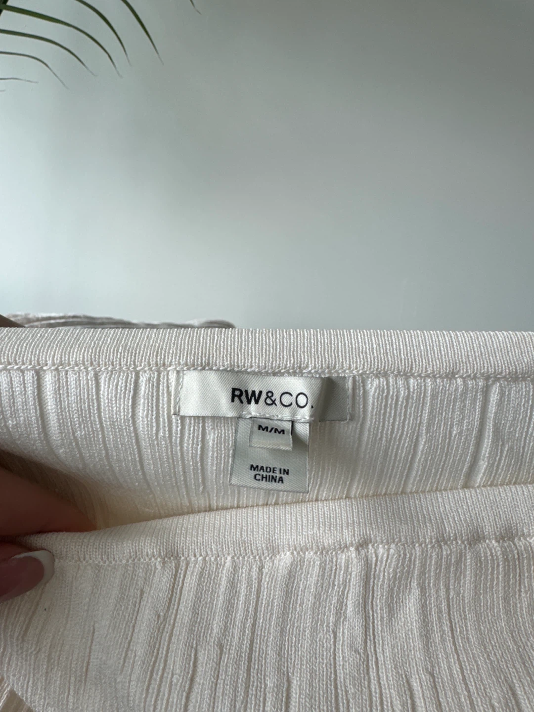 RW&CO. Cream Ribbed Strapless Tube Top - Size M - photo 2