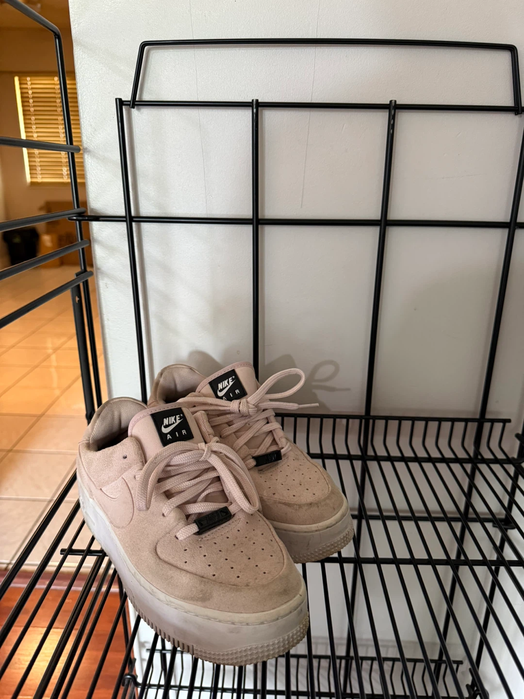 Nike Air Force 1 Sage Low Pink Suede Sneakers