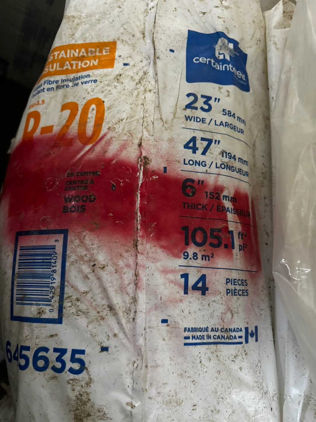 Certainteed R20x23” Fibre Glass Insulation (Delivery Available) - photo 2