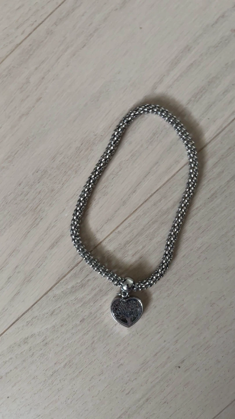 Silver Tone Tree Charm Bracelet