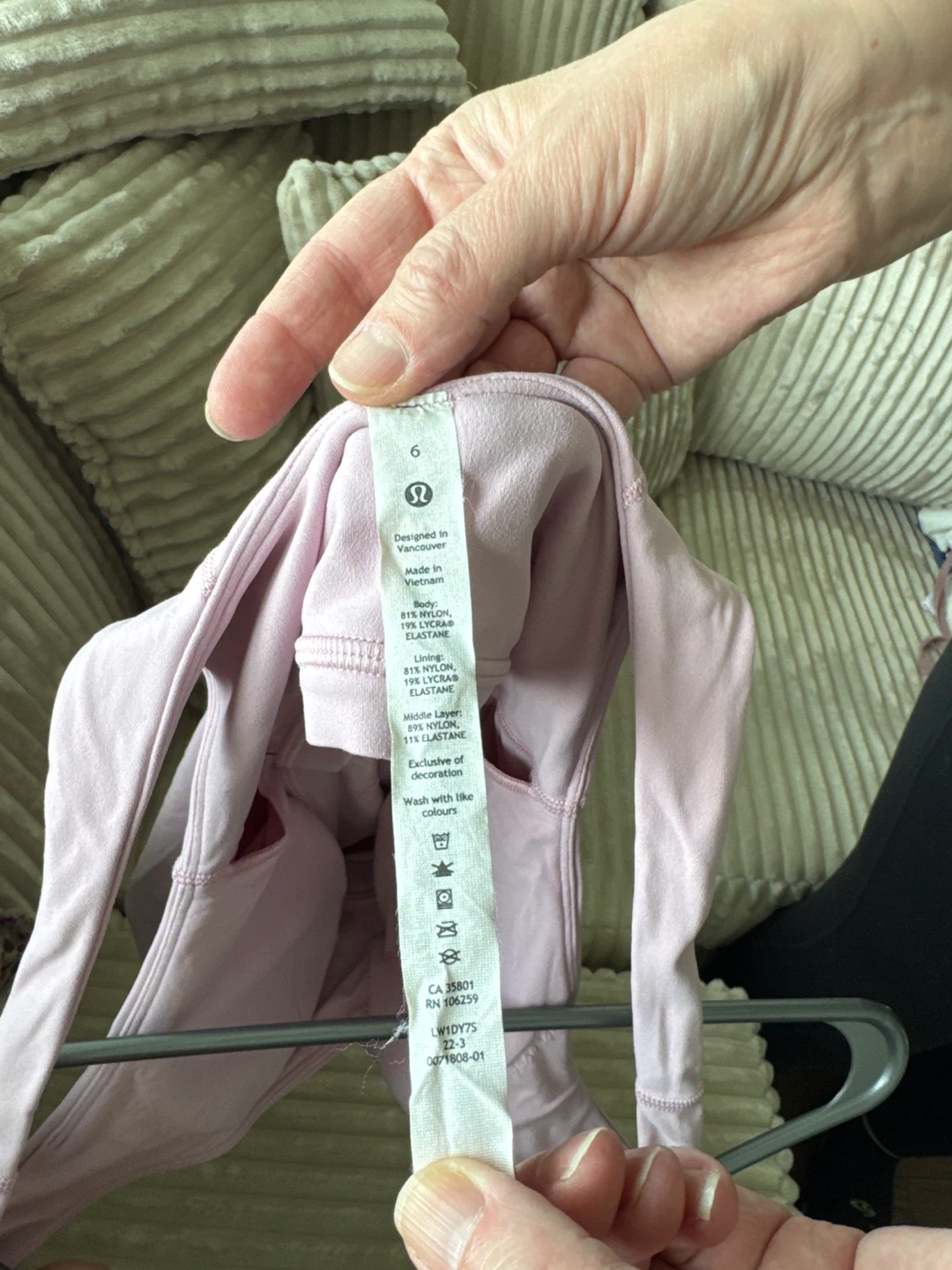 Lululemon Light Pink Bodysuit Size 6 - photo 3