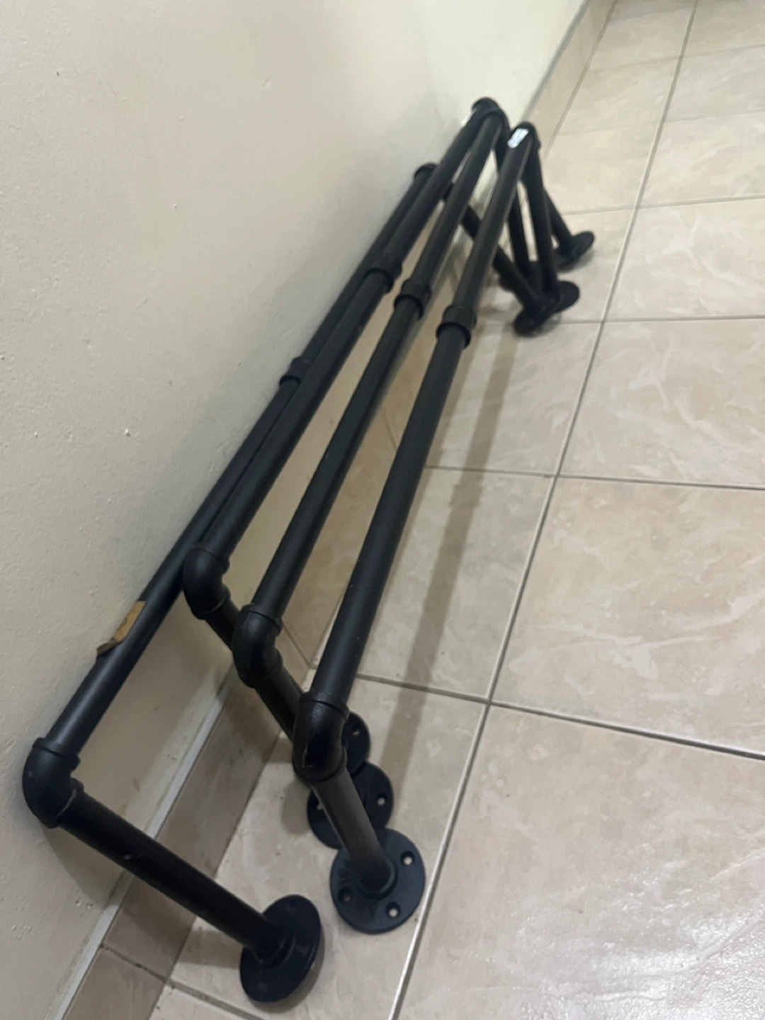 4 Black Industrial Pipe Clothes Rack